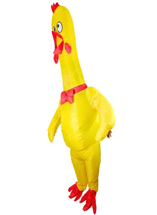 PTS Inflatable Costume Kid, Blow Up Yellow Chicken Costume for Halloween Inflatables Cosplay Party (L) - Image 1